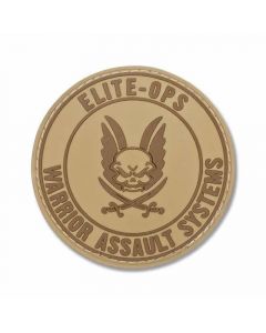 37003_PARCHE GOMA RELIEVE WARRIOR ASSAULT ROUND RUBBER LOGO PATCH COYOTE TAN 01